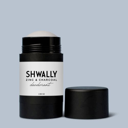 Shwally Zinc & Charcoal Deodorant – A True Natural, Tallow-Based & Effective Deodorant for Men & Women –– Aluminum Free with Coconut & Arrowroot – Lasts 4X Longer (Eucalyptus + Peppermint, 2.5 oz)