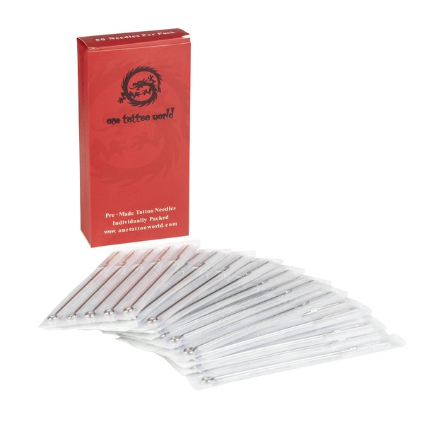 One Tattoo World 50 Pcs 7 Round Shader Sterilized Tattoo Needles, OTW-50-7RS