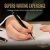 Scriveiner Black Lacquer Rollerball Pen - Stunning Luxury Pen with 24K Gold Finish, Schmidt Ink Refill, Best Roller Ball Gift Set for Men & Women, Professional, Executive Office, Nice Pens