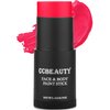 CCBeauty Neon Pink Face Body Paint Stick Oil, Hot Pink Eye Black, Face Painting Kit Glow in the Black Lights Clown Makeup, Halloween Hypoallergenic Foundation for Cosplay Costume Parites