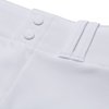 CHAMPRO Unisex-Youth Triple Crown Open Bottom Piped Baseball Pants, White/Black, X-Small