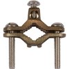 Morris Products Direct Burial Copper Ground Pipe Clamps – For Connecting Grounding Electrodes to Water Pipes, Tubing, Ground Rods – 2-10 Wire Range, 1-1/4-2” Water Pipe Range, 5/16-18 Screw Thread