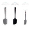 DI ORO Silicone Spatula - 600°F Heat-Resistant Rubber Kitchen Spatula for Baking, Scraping, & Mixing - BPA Free Nonstick Cookware Safe Flexible Utensil for Cooking - Seamless & Dishwasher Safe (Black)
