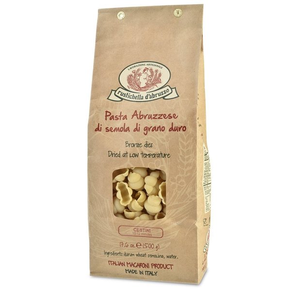 Rustichella D' Abruzzo Cestini Durum Wheat in Brown Paper Bag, 1.1 Pound