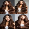 Biliisyff Piano Color P4/30 Bundles Ombre Body Wave Bundles Human Hair Bundles Brown Highlight Bundles Brazilian Remy Hair Two Tone Brown Mixed With Dark Brown Bundles for Black Women(20 22 24 inch)