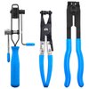 Keadic 3Pcs Universal Auto CV Joint Boot Clamp Pliers Tool Set Includes Ear Boot Tie Pliers Hose Clamp Pliers and Joint Banding Tool with Cutter, Car Repair Tool for Cooling System
