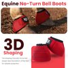 RS Premium Horses Bell Boots | Prevent Horses from Injury | Professional Bell Boots for Horses with Superb Protection, Durability, Comfort, Relaxable & Lightweight | Easily Remove mud and dust (RED)