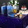 Space Party Tablecloth Purple Nebula Galaxy Plastic Table Cover Space Star Tablecloth Disposable Starry Night Sky Table Cover for Birthday Home Decorations and Supplies, 54 X 108 Inch (3 Pack)
