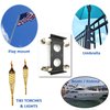 HURR-PRO Non-Slip Umbrella Mounting Bracket, Stainless Band Clamps ¾” to 1-¾”, Attach to Railing/Fence/Wall, DIY Friendly, Reusable, Patent Pending