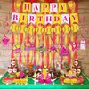 Refavor Softball Birthday Party Decorations - Softball Themed Happy Birthday Banner Softball Party Decorations Hanging Swirls Honeycomb Centerpieces Table Decor Sports Birthday Party Supplies