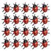 TOYANDONA 25 Pieces Mini Ladybug Figurine Realistic Fake Ladybug Toy Garden Decoration Halloween Prank Props Party Favors for Kids