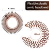 WILLBOND 14 Pcs Full Circular Stretch Comb Headbands Flexible Plastic Circle Hair Comb Circular Tooth Headband Plastic Hair Hairband Holder for Women Girls Hair Accessories, 7 Styles(Fresh Color)