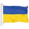 G128 USA American Flag & Ukraine Ukrainian Flag 3x5FT Printed 150D Polyester