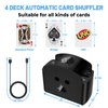 Ni-SHEN Fully Automatic Card Shuffler 1-4Deck,USB/Battery Operated Electric Shuffler, Lower Noise Playing Card Shuffle for UNO,Poker, Phase 10,Skip-Bo,Blackjack（Black）