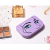 Eyelash Storage Case Organizer With Makeup Mirror Frame Box, Magnetic False Eyelashes Case False Eyelashes Packaging Travel Storage Box Eyelash Bag (Light Purple)