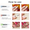 5 Pcs Nail Art Sculpture Pen Dual Tipped Silicone Nail Tools Nail Art Acrylic Pen Silicone Brushes for Resin Nail Art Tools for Design Nail Foil Carving Drawing Effect Shaping Drawing