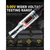 WINAMOO Test Light Automotive 5-90V Digital LED Circuit Tester with Voltage Display, Auto Bidirectional Voltage Tester, Electric Test Pen with Extended Spring Wire & Probe for Car RV Fuse Checker
