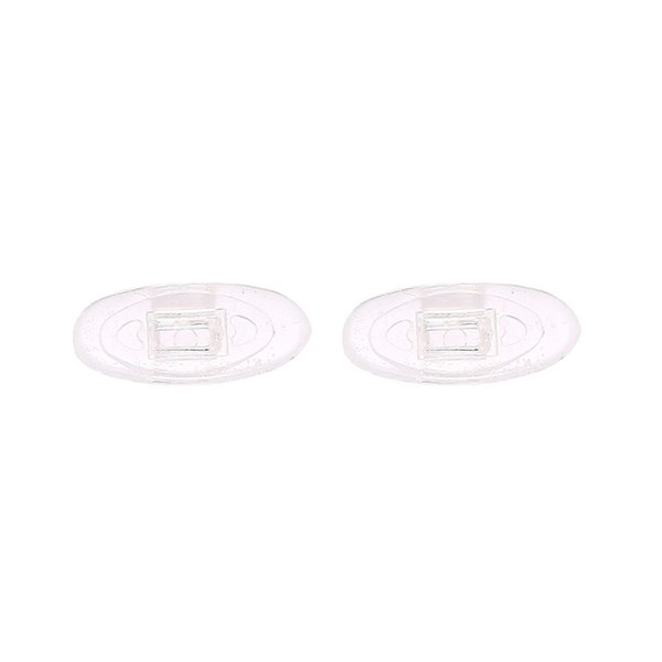 HeCheng Clear Rubber Silicon Clip On Type Nose Pads Pieces Buds for Glasses Sunglasses Frames Reading Eye Wear HNP003 (Clear - 1 Pair)