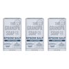 The Grandpa Soap Company Epsom Salt Bar Soap - Deep Cleansing Soap, Made with Epsom Salt and Baking Soda, Removes Dirt Grease and Grime, Vegan, For Face and Body, 4.25 Oz, 3 Pack