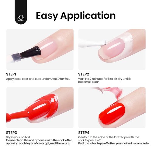 beetles Gel Polish Latex Liquid Nail Simple Peel off Cuticle Guard for Nail Polish Nail Art Liquid Latex Barrier Protector 15ml White Gel Polish Manicure Cuticle Protectors Gifts for women