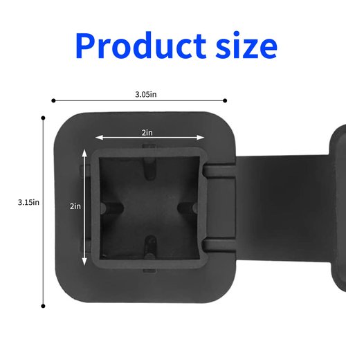1 Pcs Black Hitch Cover,2 Inches Trailer Hitch Cover Tube Plug Insert, Metal Tow Bar Cover,Trailer Hitch Covers Suitable for Most Car,Suvs.