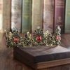 S SNUOY Baroque Crowns for Women Vintage Queen Crowns Full Round Metal Crown Costume Tiara Jeweled-Black