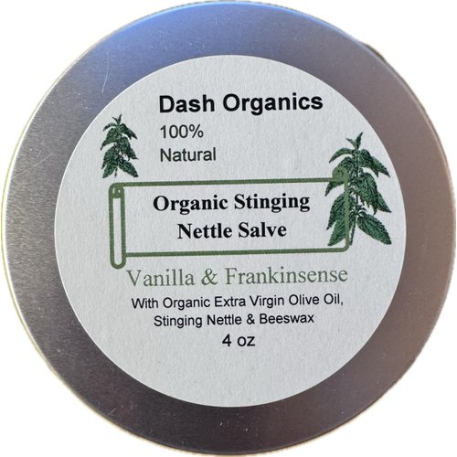 Organic Stinging Nettle Salve 4 Oz| Stinging Nettle Ointment | Vanilla Scented