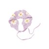 Verdusa Women's Floral Crochet Head Scarf Knitted Tie Hair Bandana Headband Head Kerchief Purple One-Size