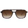 SOJOS Retro Aviator Sunglasses for Women Men,Trendy Rectangle Womens Mens Shades Sun Glasses SJ2202 Tortoise Frame Brown Grading Lens