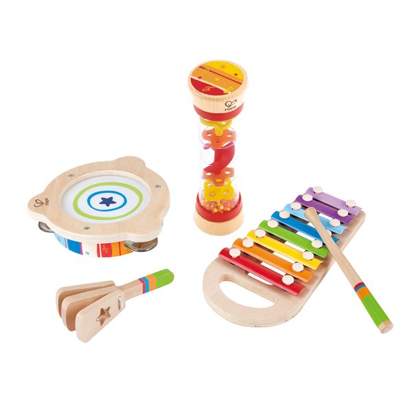 Hape Toddler Beat Box Set, Wooden Music Toy Set E8148