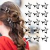 Star Hair Clips,15 PCS 1.2" Star Clips for Girls,Women Y2K Accessories,Silver Metal Hair Clips,Cool, Minimalist, and Easy-To-Use Small Hair Clips (15, Silvery)