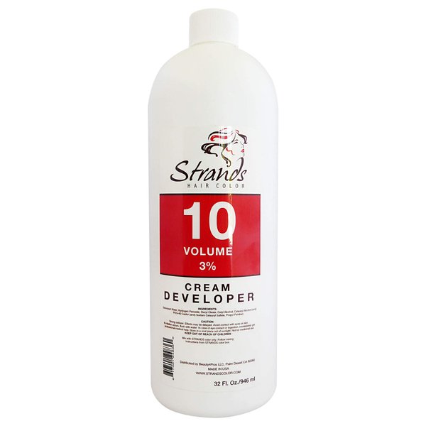 Strands Hair Color Developer Cream 10 Volume 32 Fluid Ounces