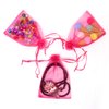 Dealglad 100Pcs Hot Pink Organza Bags 5x7 Inch, Small Jewelry Drawstring Gift Bags, Sheer Wedding Favor Party Festival Candy Pouches