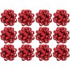 The Gift Wrap Company Decorative Glitterati Lotus Bows, Medium, Red, Pack of 12