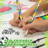 20 Set Basketball Pencils Soccer Pencils and Basketball Erasers Soccer Erasers Sport Pencils Sports Ball Pencil Erasers Fun Erasers Kids for Themed Birthday Party Favors (Soccer)