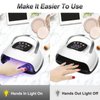 LKE UV Nail Lamp, Nail Dryer 220W Light for Nails with 4 Timers LED Lamp Gel Polish Kit Professional Art Tools Automatic Sensor