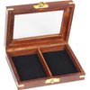 IBLAY Handmade Wooden Playing Card Holder Box -See Through Playing Cards Case
