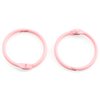 Lind Kitchen 50pcs 1" Book Ring Metal Loose Leaf Ring,Book Binder Hinged Buckle Rings Scrapbook Sketchbook Craft Photo Album DIY Binding Ring 25mm(Pink)