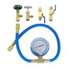 Wisepick R290 and R600A Charging Hose and Gauge Set with Can Tap and Shut Off Valves