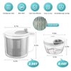 CherHome Salad Spinner with Vegetable Chopper Set, Grey, Efficient Drying and Cutting Tool for Lettuce and Greens, Durable Polypropylene Construction, 1 Year Warranty