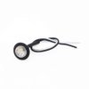 Meerkatt 3/4 Inch Mini Round White 3 LED Side Marker Sealed Flush Mount Light Waterproof for Truck Bus Van Boat Lorry 12V DC Universal.