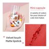 16 Color Mini Capsule Lipstick Set Mini Matte Lipstick Velvet Lipstick Set Nonstick Cup Easy To Color Long-lasting Waterproof Swab Lipstick Makeup Gift Set