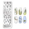 Stamping Plates Nail Art Set Flower Minimalist Geometric Lines Leaves Pattern Theme Image DIY Nail Art Stamp Plate Stamper Kit 6Pcs