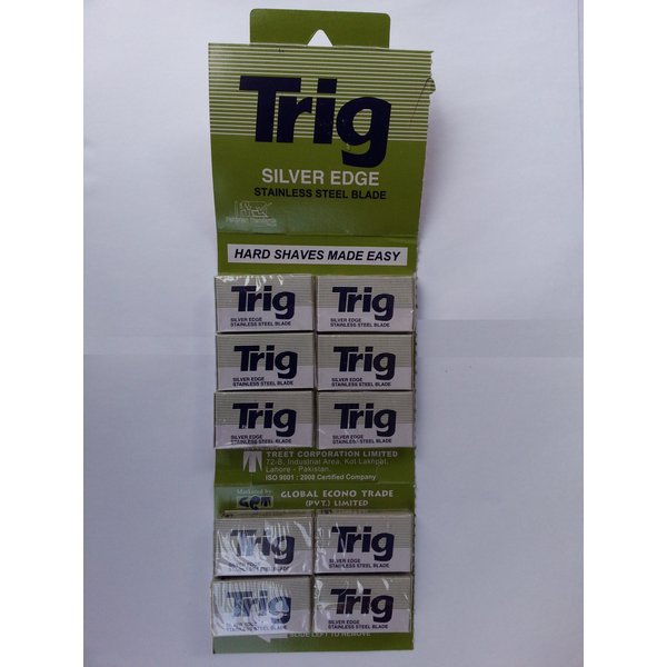 TRIG Silver Edge Stainless Double Edge Razor Blades (100)