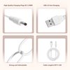 2 Pcs 5 FT Replacement Charger Cable for Flawless Pedi, Compatible with Finishing Touch Flawless Electric Foot Callus Remover, USB to DC Barrel Charging Cord for Flawless Pedicure Tool Pedicure Wand