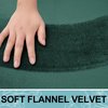 Smiry Memory Foam Toilet Rugs U-Shaped 20x20, Extra Soft Absorbent Non-Slip Contour Bathroom Rugs, Machine Washable Bath Mats for Toilet, Green