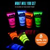 Bowitzki UV Neon Face Body Paint 8 Tubes 0.34oz Liquid Kit Black Light Glow in The Dark Makeup Set Fluorescent Painting for Adults Kids Music Festivals Party Halloween Christmas