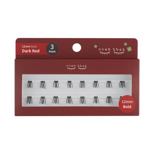 CCAMBBAK Bold - Looks So Natural False Eyelashes Handmade Lightweight Individual Lashes K-Beauty Extension Lengthening Wisps Authentic Fake Eyelashes (12mm Bold (Black), 3Point)