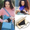 QWLWBU Makeup Lipstick Case with Mirror Lipstick Holder for Purse,Mini Portable Lip Gloss Cosmetic Pouch,Lipstick Case Holder for Women Travel Makeup Pouch Takes Up to 3 Lipstick Box