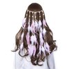 LUREME Hippie Feather Headband for Women-Indian Headwear Costume Headdress Feather Hair Accessories (hb000010-2)